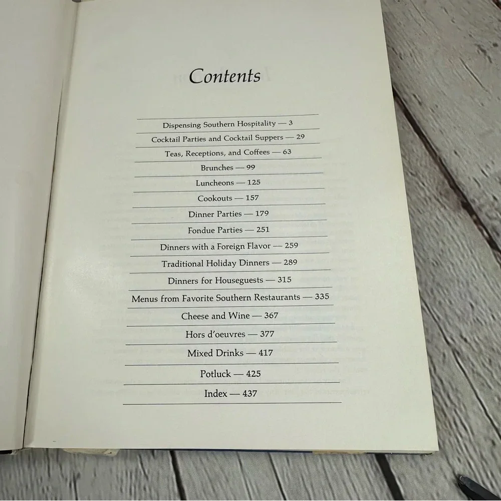 vintags southern living party cookbook 1972 first printing